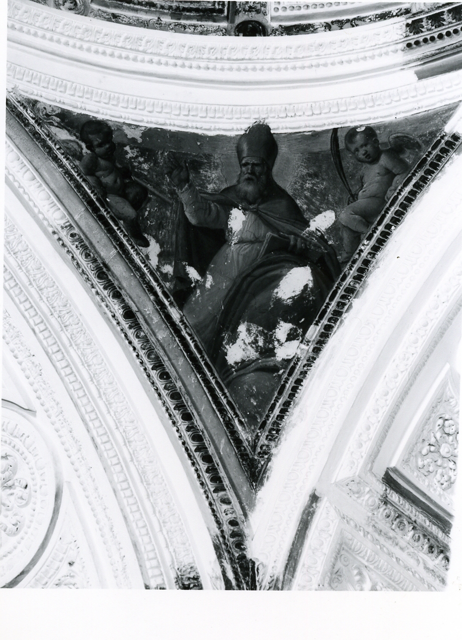 Santo vescovo (dipinto, elemento d'insieme) di Beinaschi Giovan Battista (cerchia) (ultimo quarto sec. XVII)