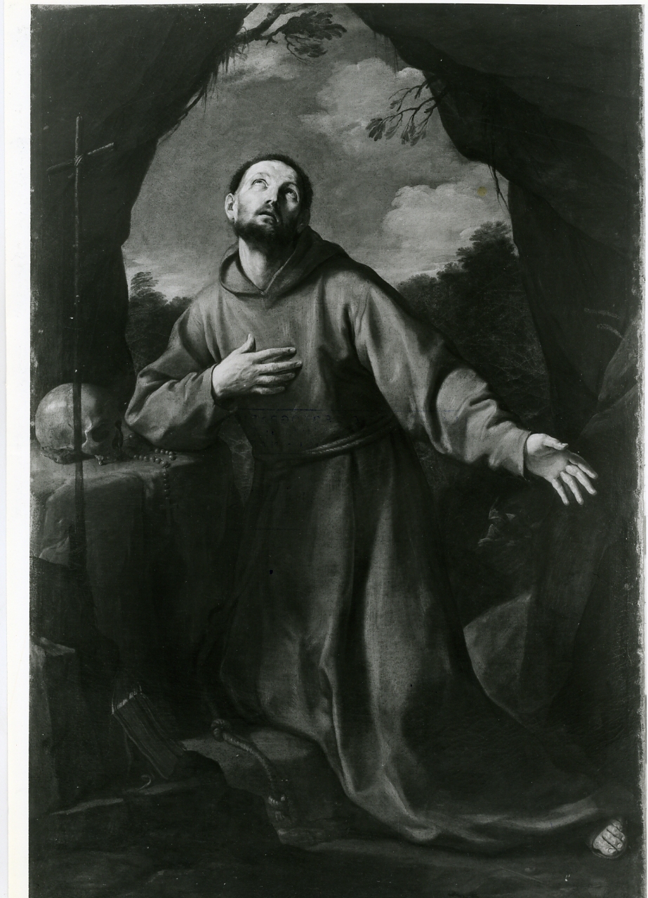 San Francesco d'Assisi in preghiera davanti alla croce (dipinto) di Reni Guido (sec. XVII)