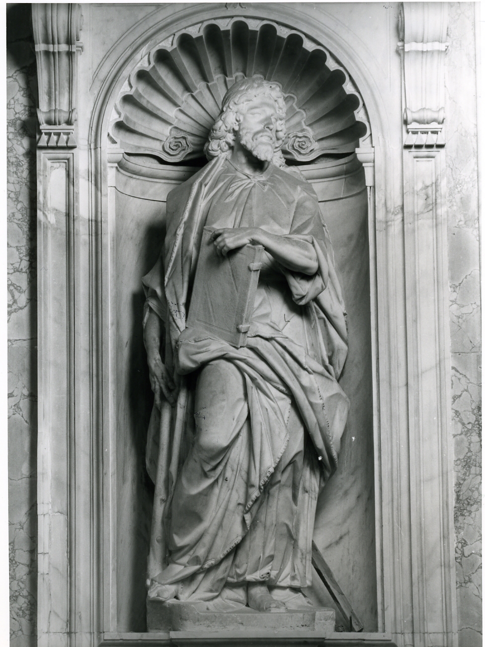 San Matteo Evangelista (statua, elemento d'insieme) di Bernini Pietro (sec. XVII)