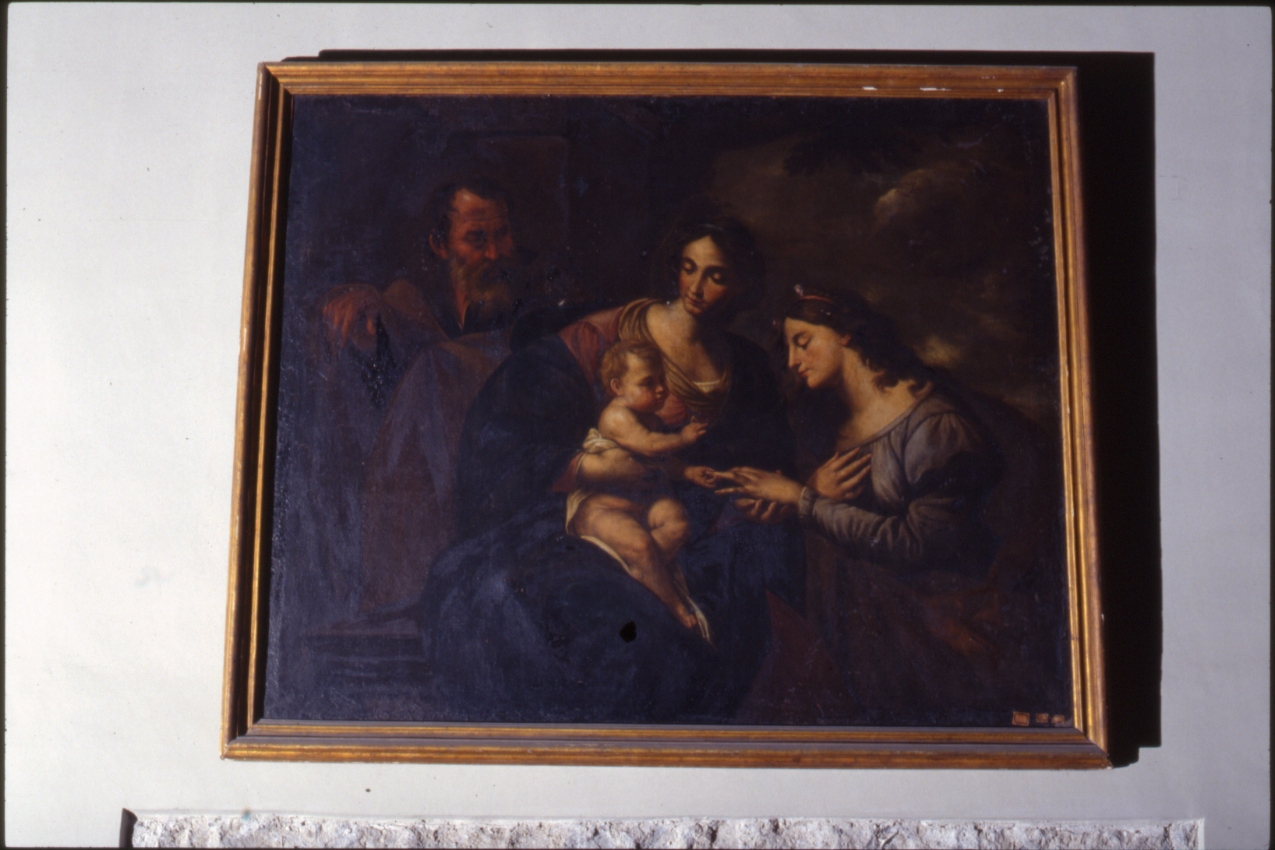 matrimonio mistico di Santa Caterina da Siena (dipinto) di Vaccaro Andrea (fine sec. XVII)