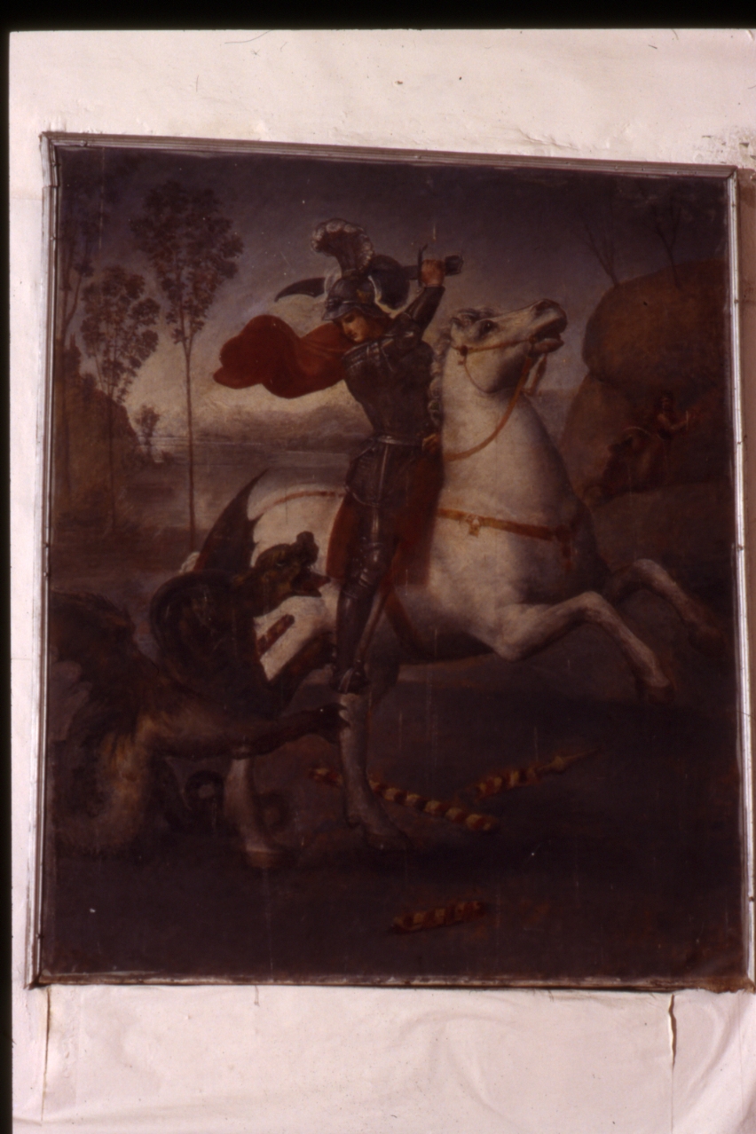 San Giorgio e il drago (dipinto) - ambito napoletano (metà sec. XVI)