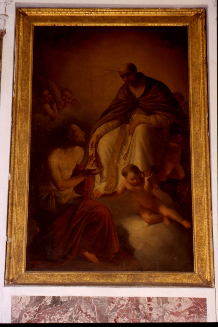 San Gennaro e il povero (dipinto) di Foggia Michele (sec. XIX)