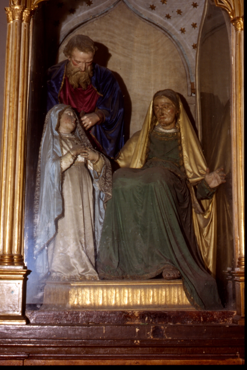 Maria Vergine bambina con Sant'Anna e San Gioacchino (gruppo scultoreo) - bottega napoletana (inizio sec. XX)