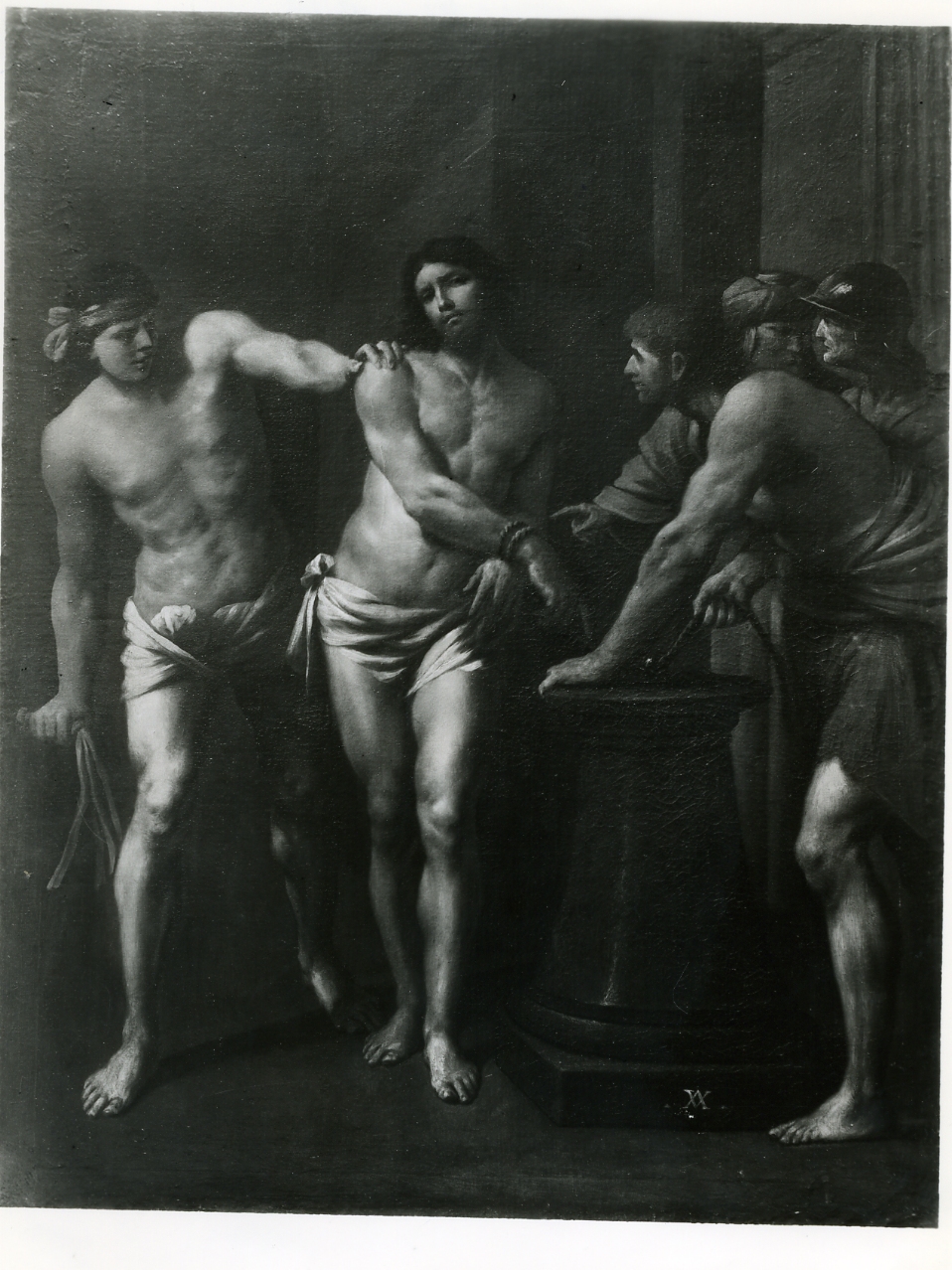 flagellazione di Cristo (dipinto) di Vaccaro Andrea (terzo quarto sec. XVII)