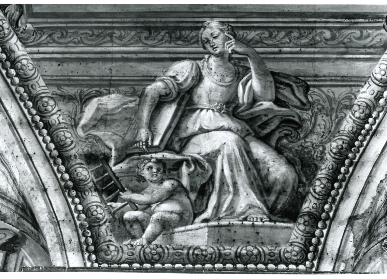 allegoria della Medicina (dipinto, elemento d'insieme) di Russo Cristoforo, Malerba Francesco (prima metà sec. XVIII)