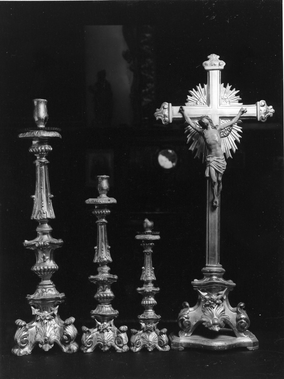 candeliere d'altare - bottega campana (sec. XX)