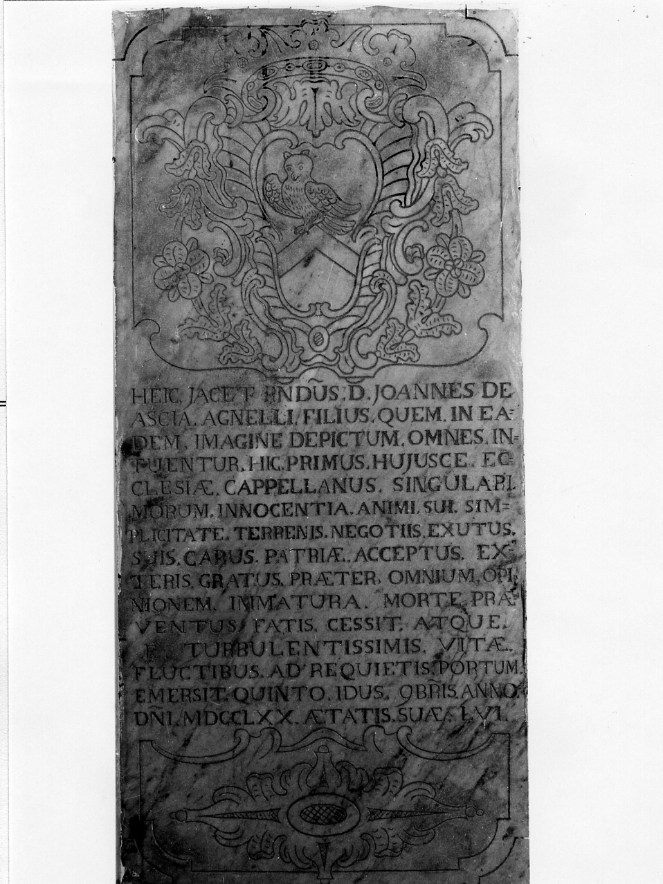 lapide tombale, serie - bottega campana (terzo quarto sec. XVIII)