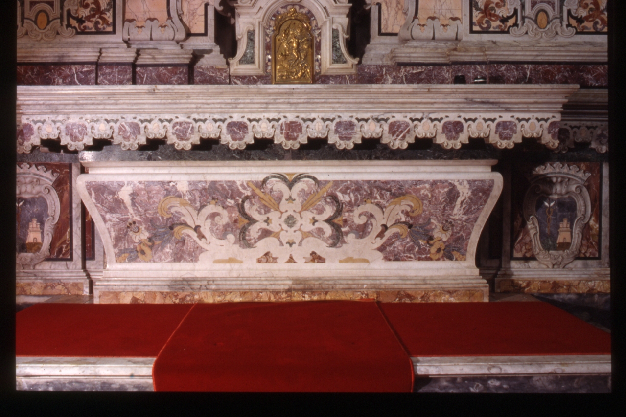 paliotto - a pannello piano, elemento d'insieme di Vaccaro Domenico Antonio (sec. XVIII)
