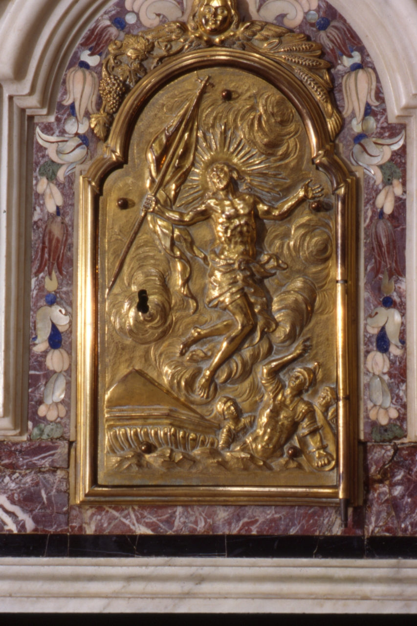 ascensione di Cristo (sportello di tabernacolo, elemento d'insieme) - manifattura napoletana (sec. XVIII)