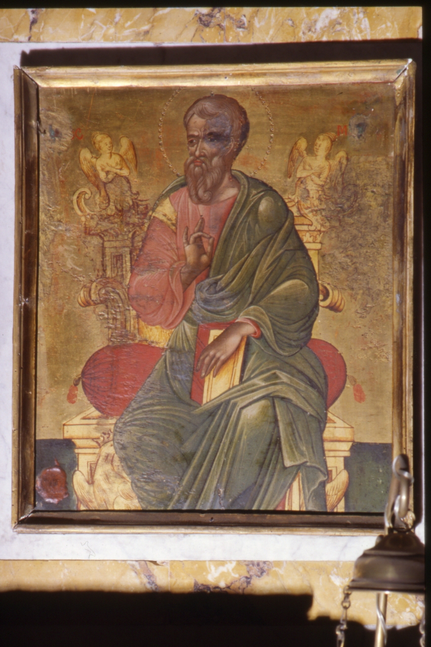 San Matteo Evangelista (dipinto, elemento d'insieme) di Caruso Eustachio (sec. XVIII)