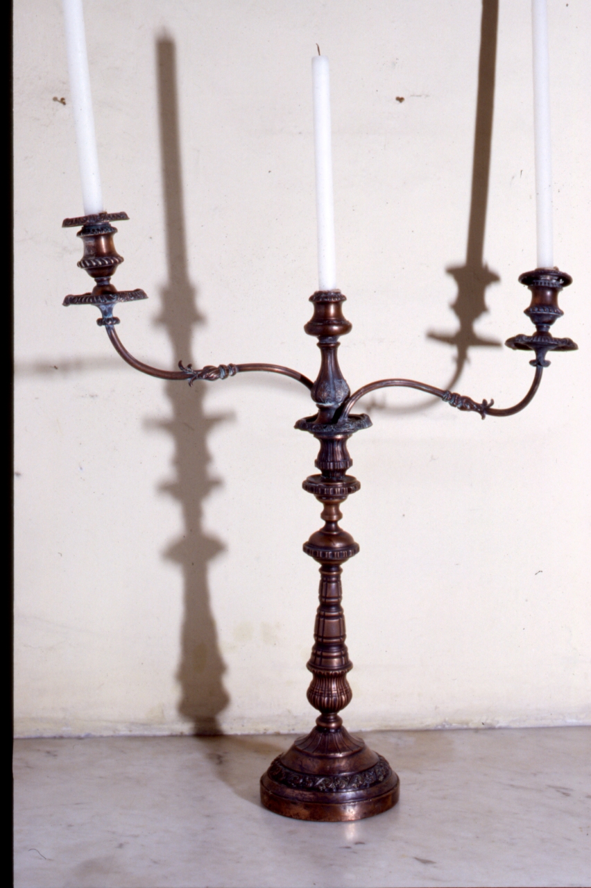 candelabro, serie - bottega greca (prima metà sec. XIX)