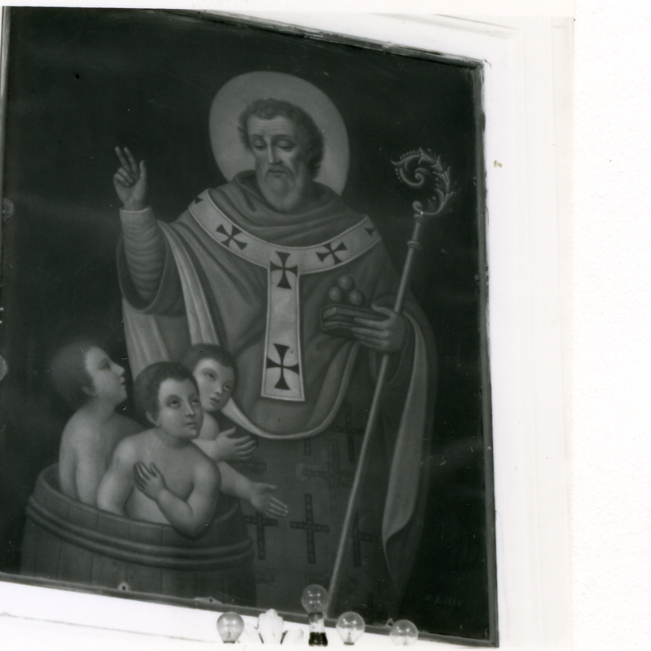 San Nicola di Bari resuscita i tre fanciulli (dipinto) - ambito napoletano (sec. XIX)