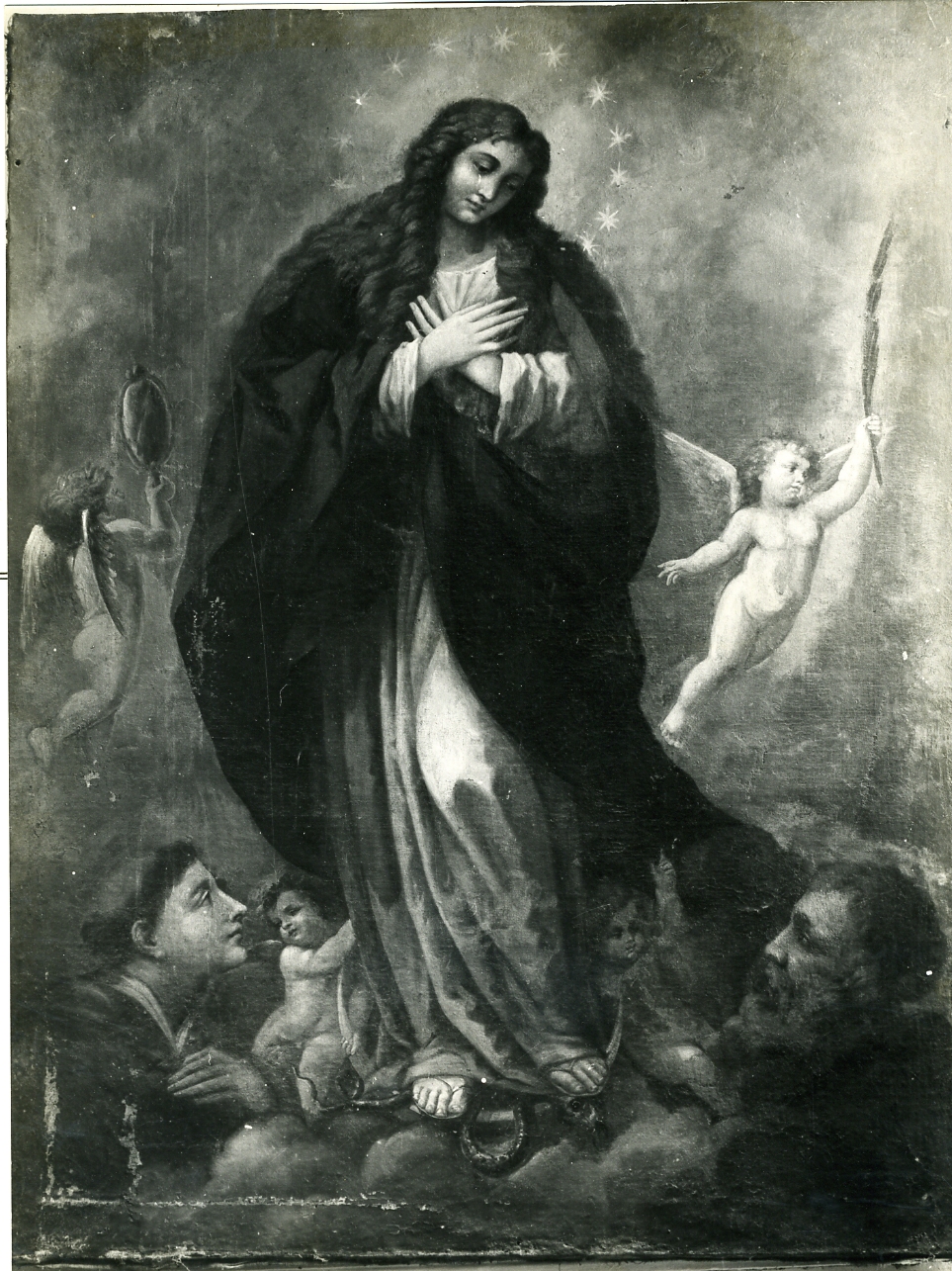 Immacolata Concezione e santi (dipinto) - ambito campano (inizio sec. XIX)