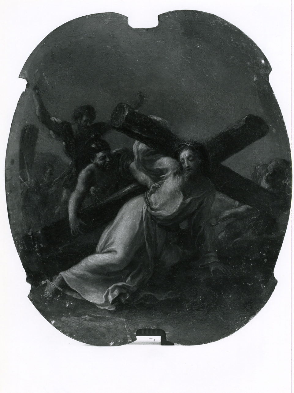 Cristo cade sotto la croce (dipinto) di Del Po Giacomo (sec. XVIII)