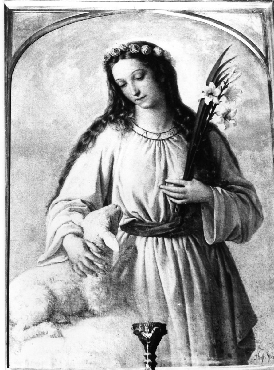 Sant'Agnese (dipinto) di Spanò Raffaello (sec. XIX)