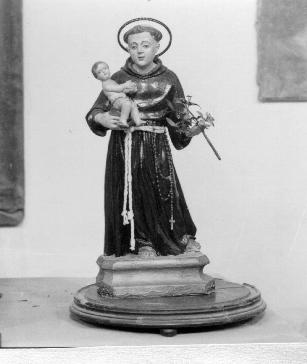 Sant'Antonio da Padova con il bambino (statuetta devozionale) - bottega napoletana (seconda metà sec. XIX)