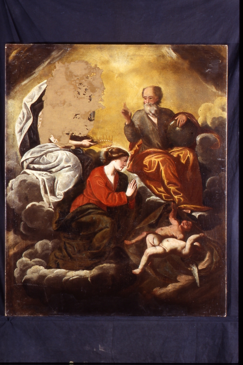 incoronazione di Maria Vergine (dipinto) - ambito napoletano (ultimo quarto sec. XVII)