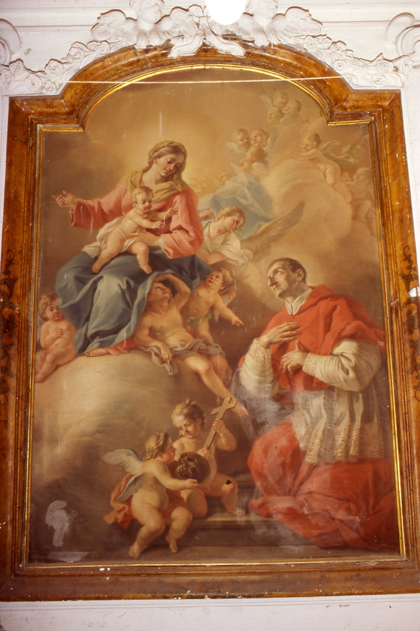 Madonna con San Carlo (dipinto, elemento d'insieme) di Torre Benedetto (sec. XVIII)