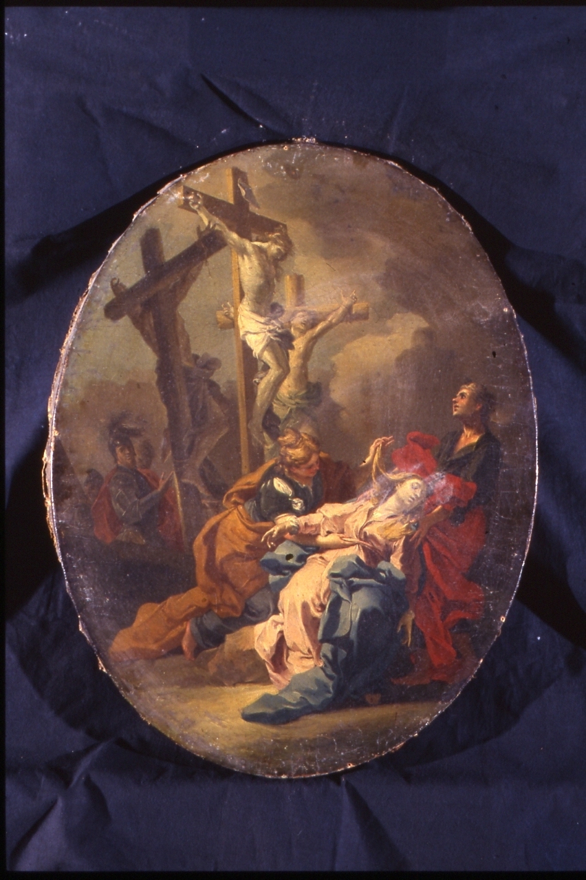 crocifissione di Cristo (dipinto) di Vaccaro Domenico Antonio (secondo quarto sec. XVIII)