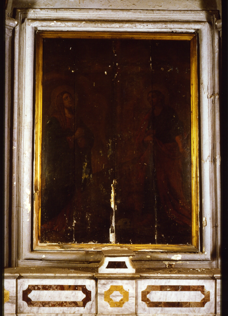 crocifissione di Cristo (dipinto) - ambito napoletano (fine sec. XVI)