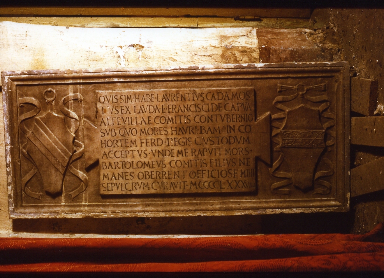 lapide tombale - bottega napoletana (sec. XV)