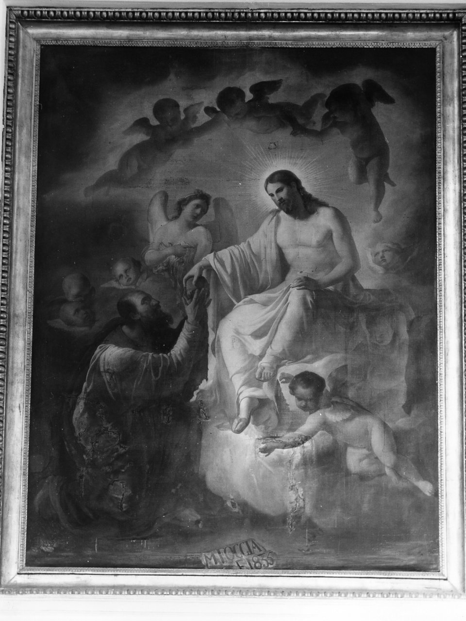 San Felice che riceve il pane di Cristo (dipinto) di Foggia Michele (sec. XIX)