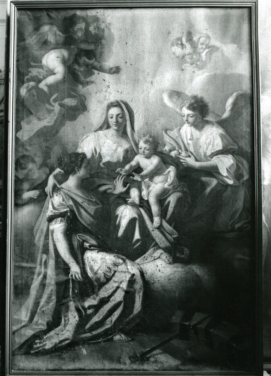 Madonna con Bambino e altri personaggi (dipinto) - ambito napoletano (seconda metà sec. XVIII)