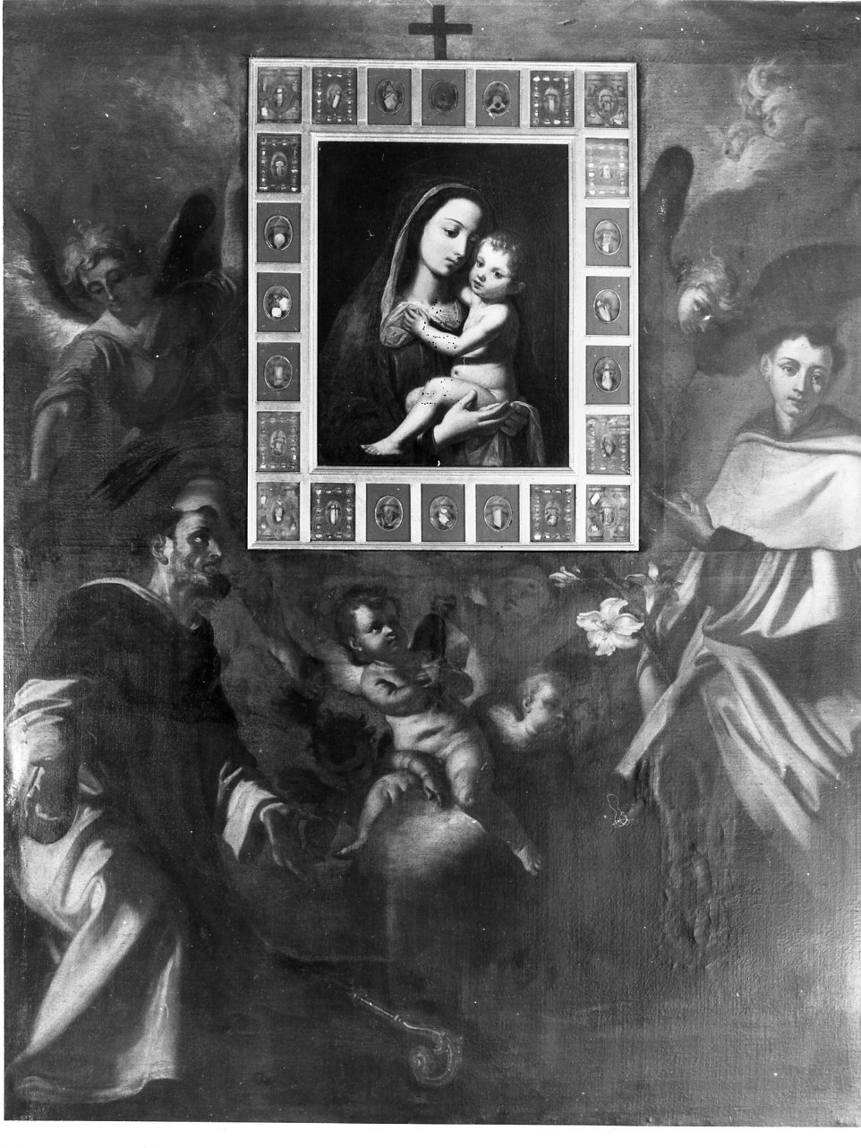 Madonna con Bambino e Santi (dipinto, insieme) - ambito napoletano (prima metà sec. XVIII)