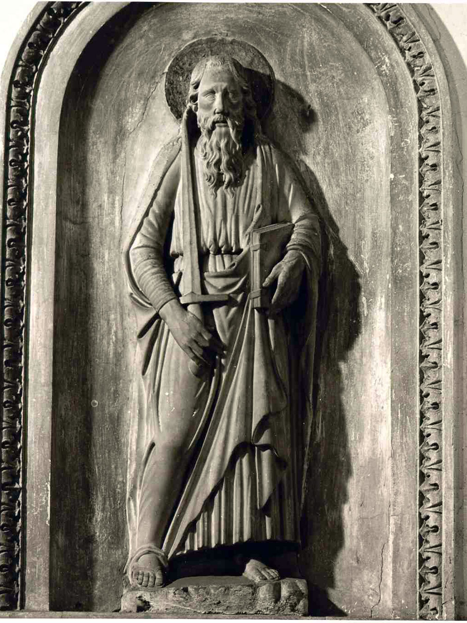 SAN PAOLO APOSTOLO (SCULTURA, ELEMENTO D'INSIEME) - AMBITO NAPOLETANO (FINE sec. XV)