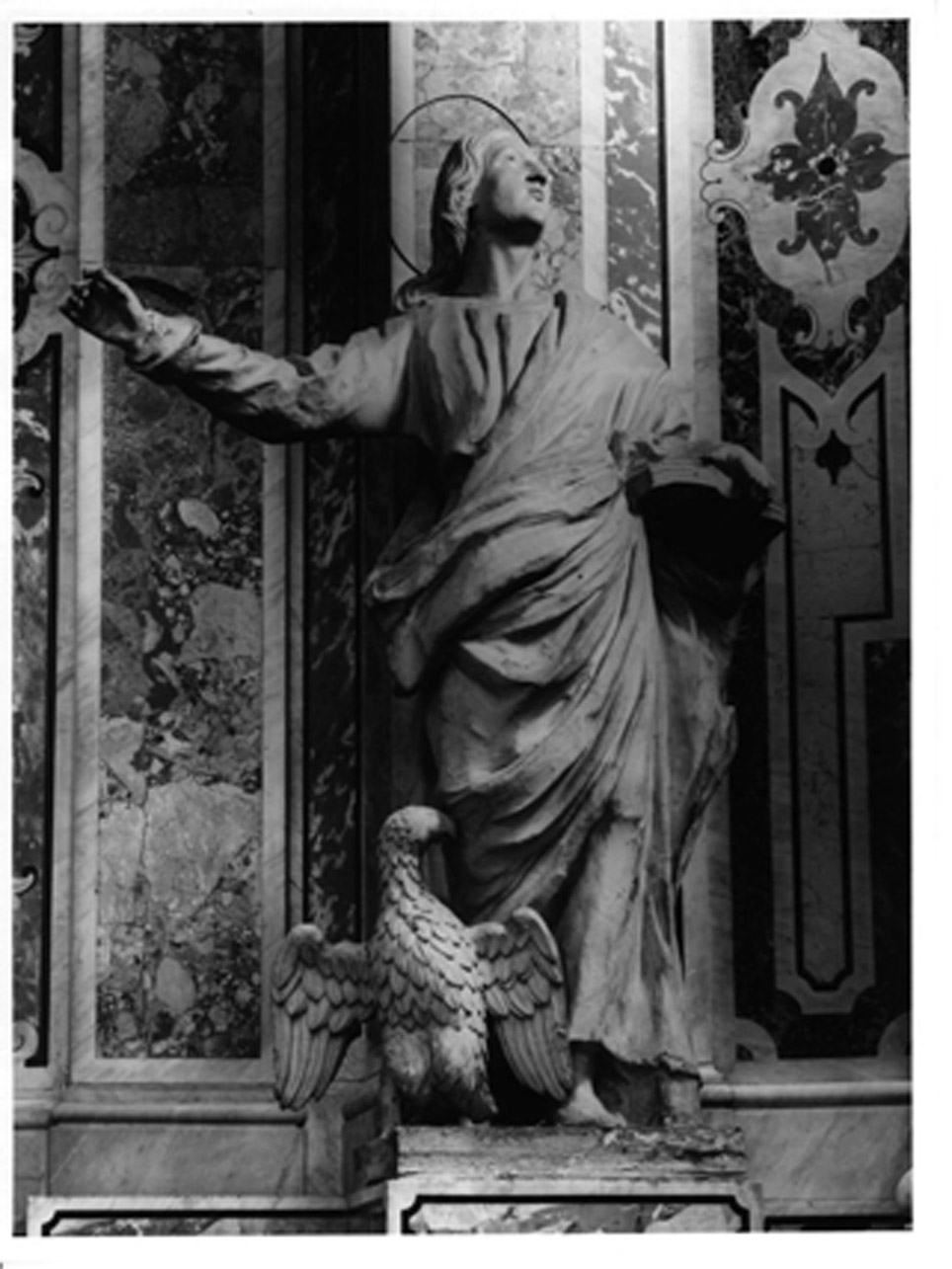 San Giovanni Evangelista/ San Giacomo di Compostela (scultura, elemento d'insieme) - bottega napoletana (seconda metà sec. XVIII)