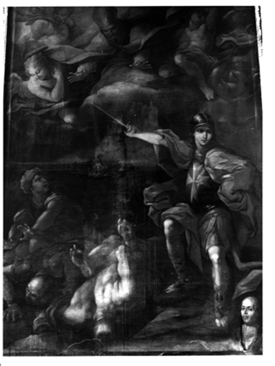 San Michele Arcangelo combatte Satana (dipinto) di Farelli Giacomo (sec. XVII)