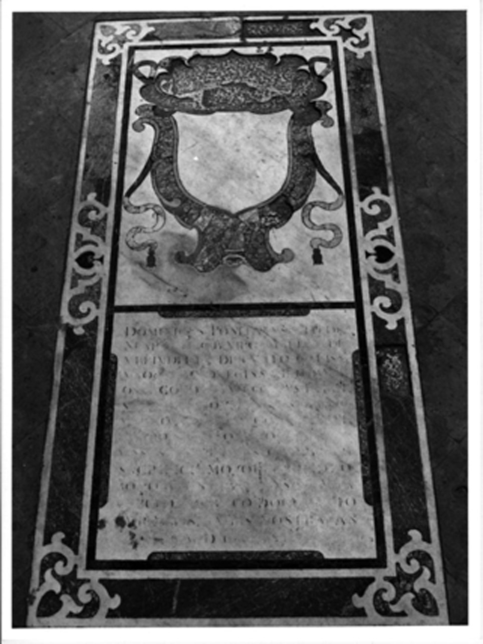 lapide tombale - bottega napoletana (fine sec. XVII)