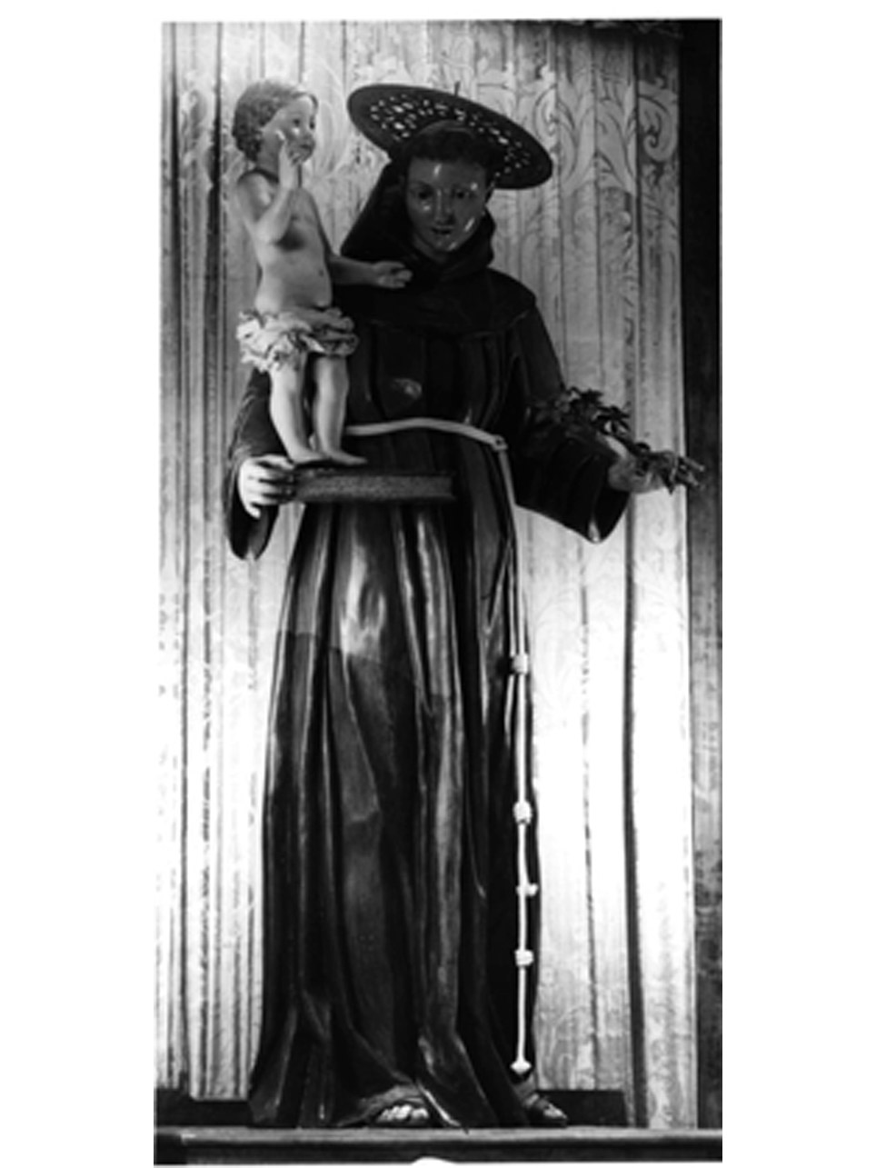 Sant'Antonio da Padova e il Bambino Gesù (gruppo scultoreo) - bottega napoletana (fine sec. XIX)