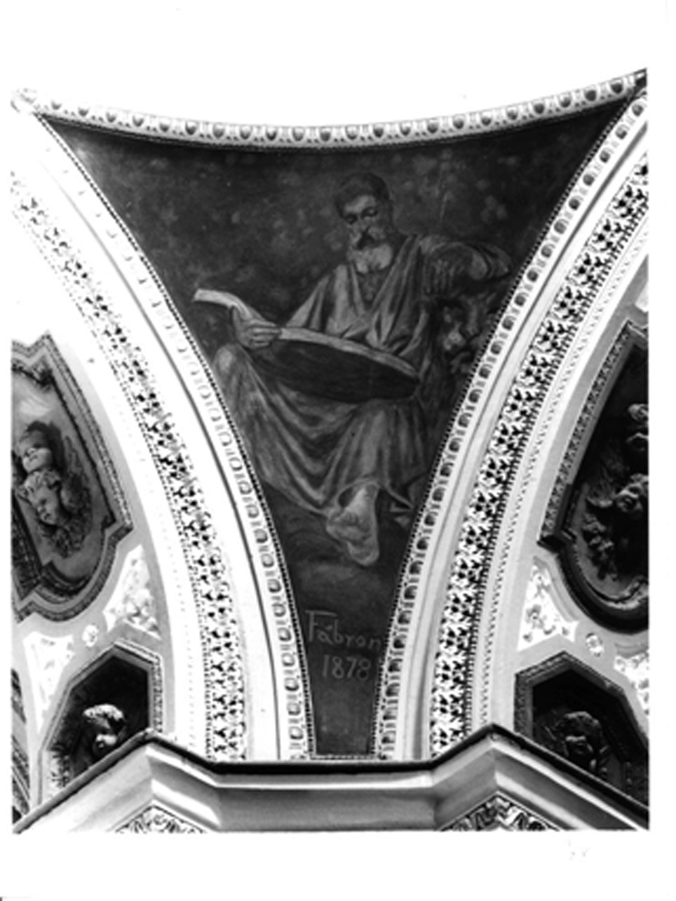 San Marco Evangelista (dipinto, elemento d'insieme) di Fabron Luigi (sec. XIX)