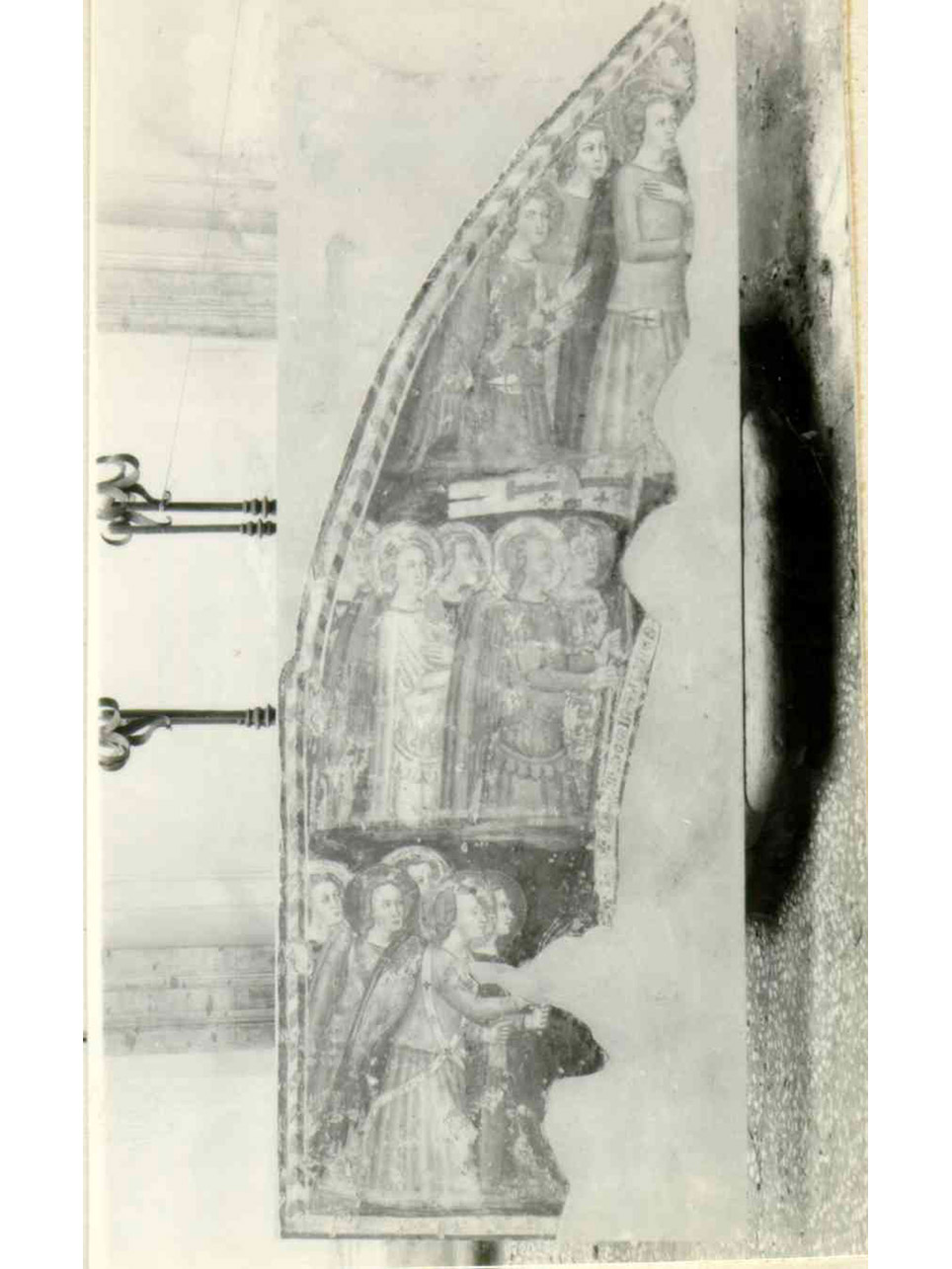 dipinto, frammento - ambito napoletano (seconda metà sec. XIV)