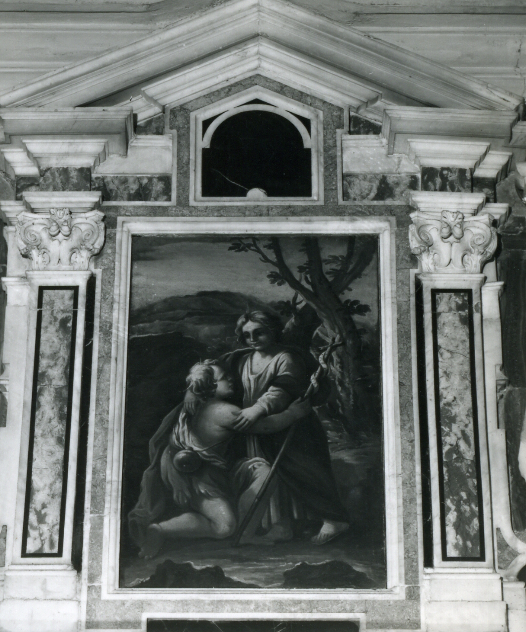 Gesù Bambino e San Giovannino (dipinto) di Sannino Santillo (sec. XVII)