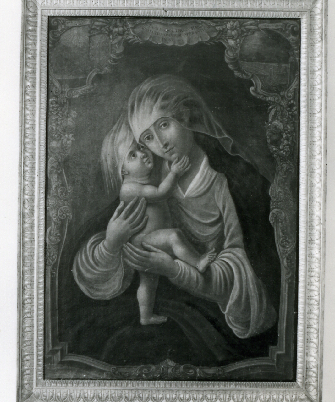 MADONNA CON BAMBINO (DIPINTO) - AMBITO NAPOLETANO (Prima metà sec. XIX)