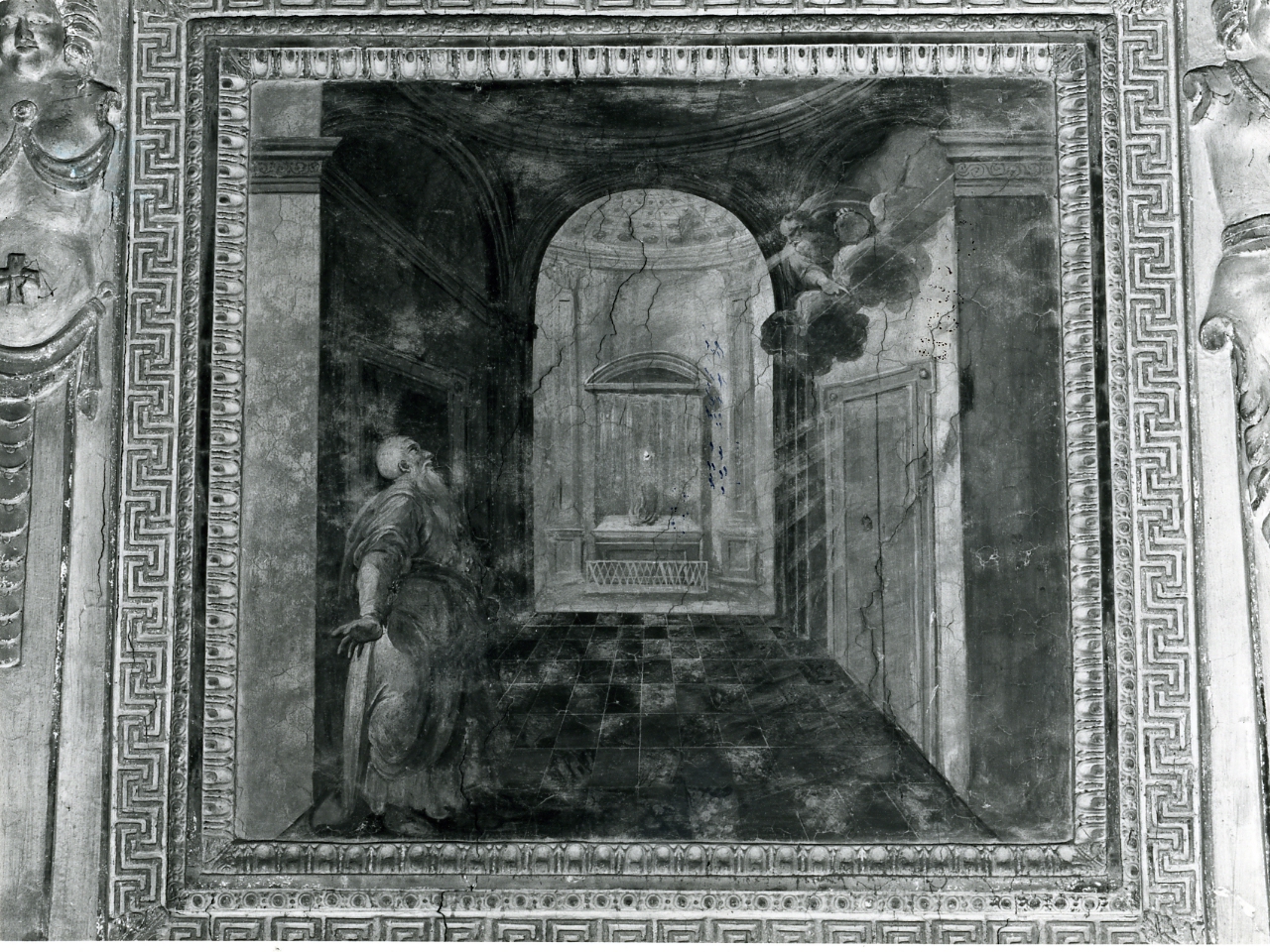 sacerdote Onia nel tempio (dipinto, elemento d'insieme) di Corenzio Belisario (sec. XVII)
