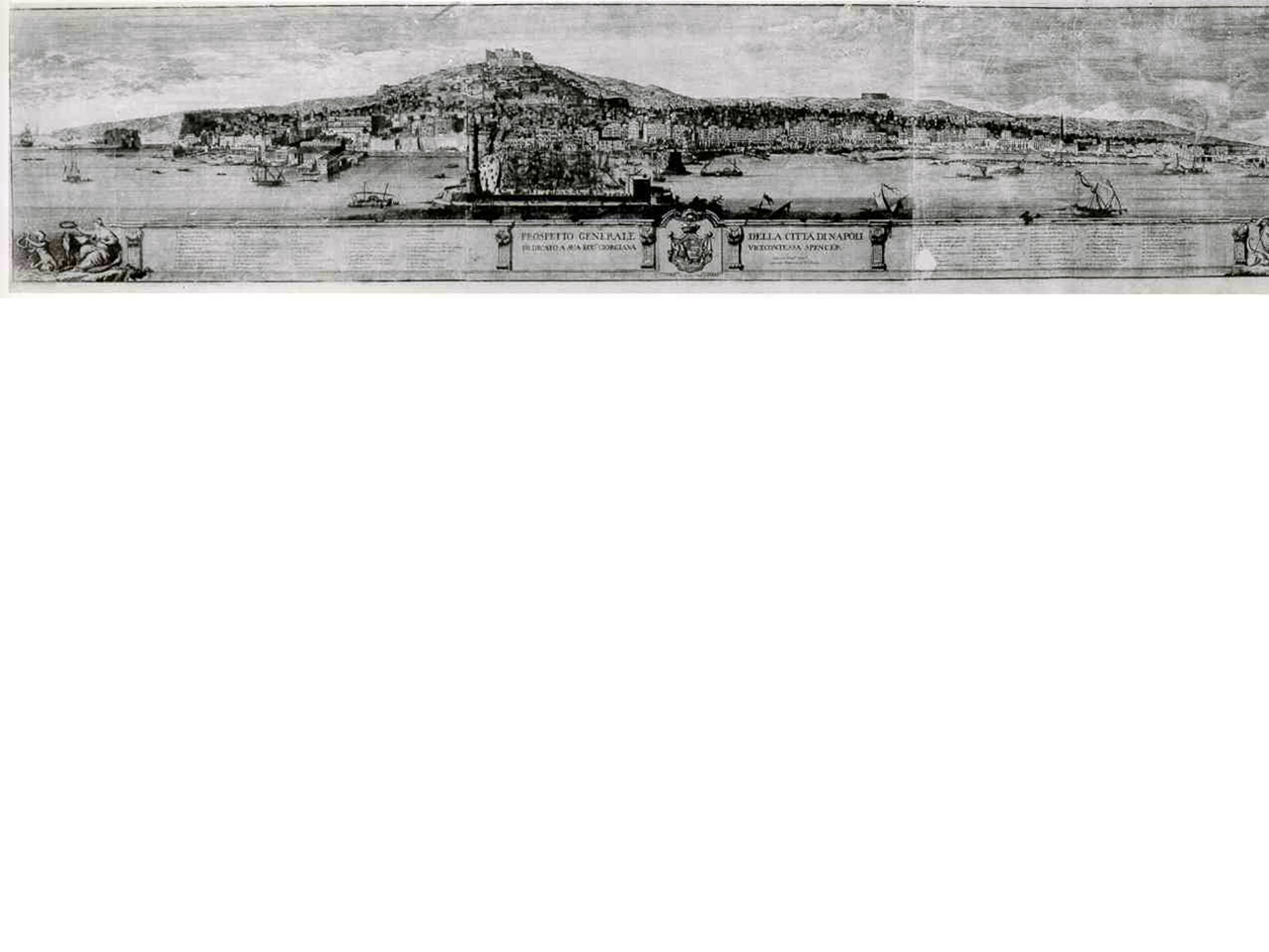 veduta della città di Napoli (stampa) di Sclopis Ignazio (sec. XVIII)