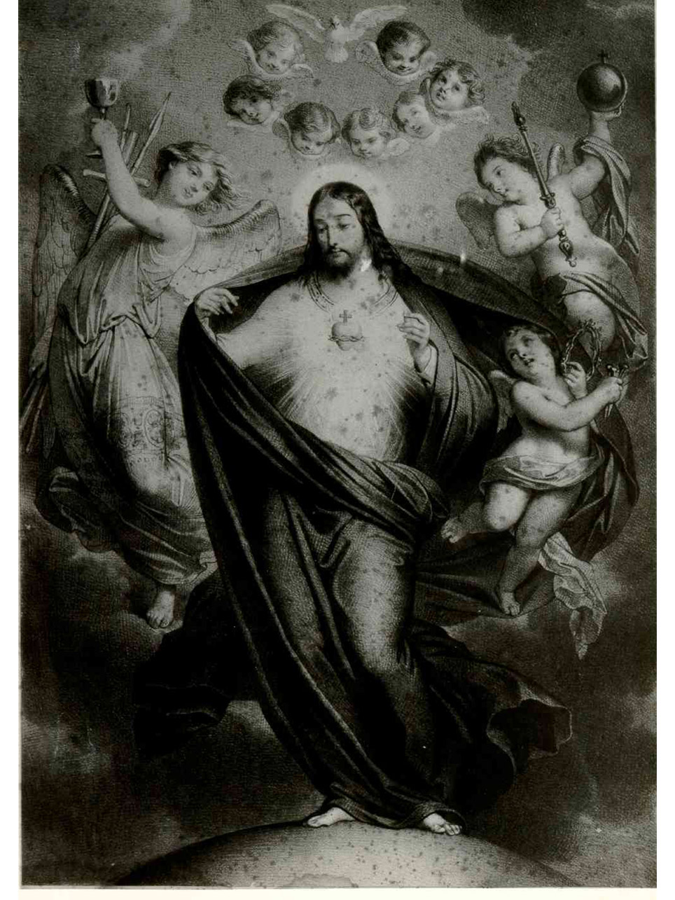 Sacro Cuore di Gesù (stampa) - ambito italiano (inizio sec. XIX)