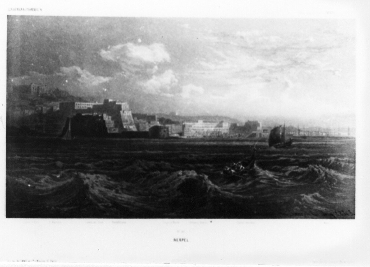 veduta della città di Napoli (stampa) di Lindemann Frommel Karl (sec. XIX)