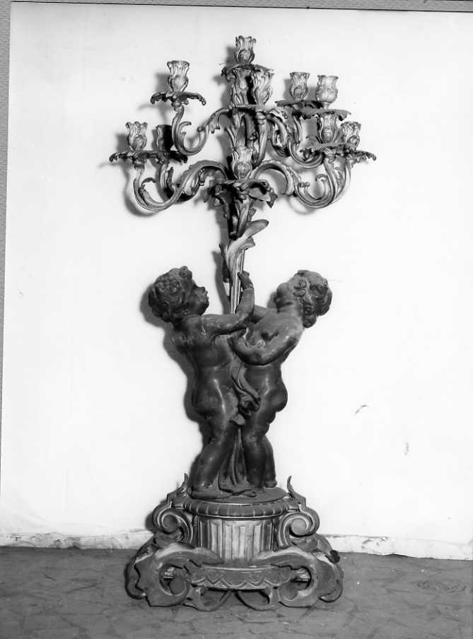 candelabro - bottega napoletana (seconda metà sec. XIX)