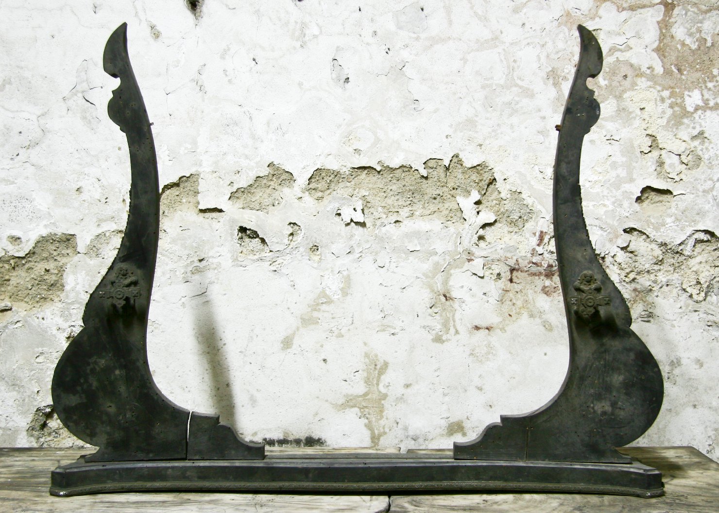 specchiera girevole, elemento d'insieme - bottega campana (sec. XIX)