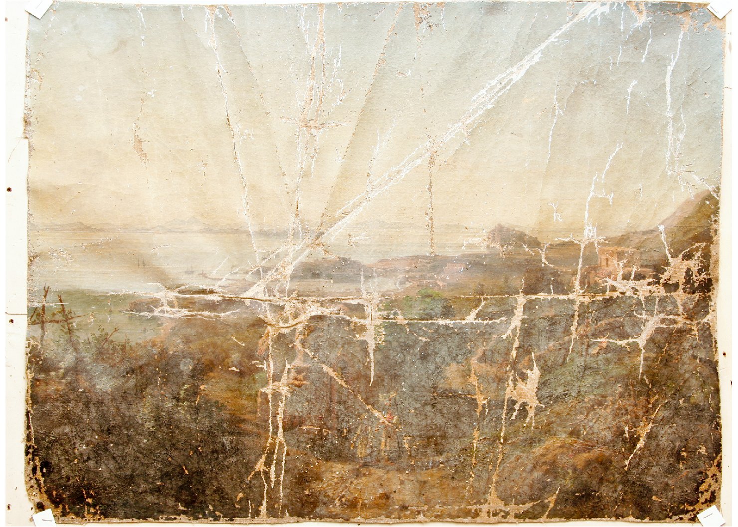 veduta del porto di Ischia (dipinto) - ambito campano (sec. XIX)
