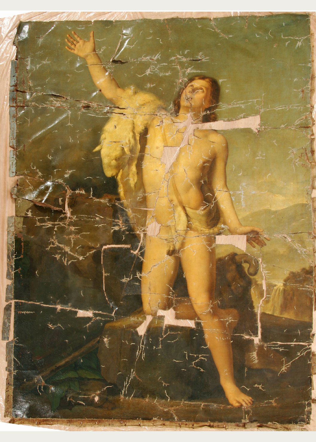 San Giovanni Battista nel deserto (dipinto) - ambito campano (sec. XIX)