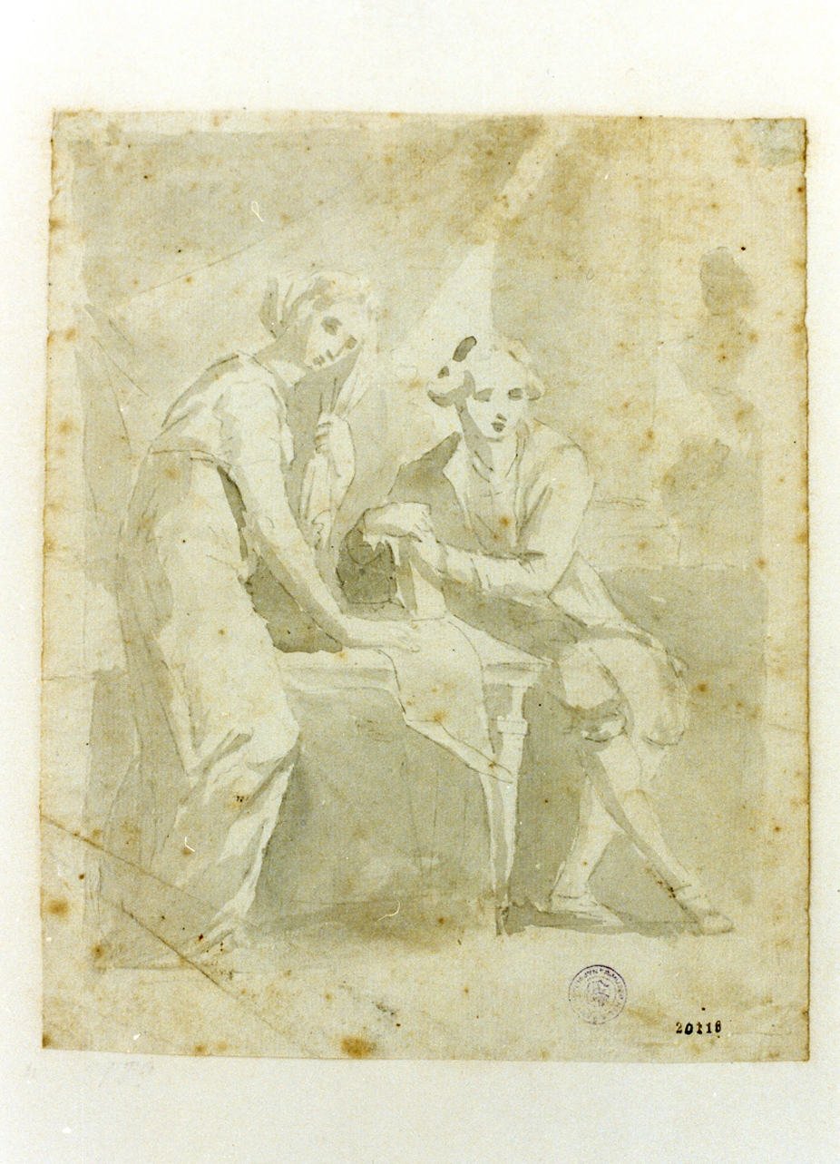 studio di figure (disegno) di Lundbye Johann Thomas (sec. XIX)