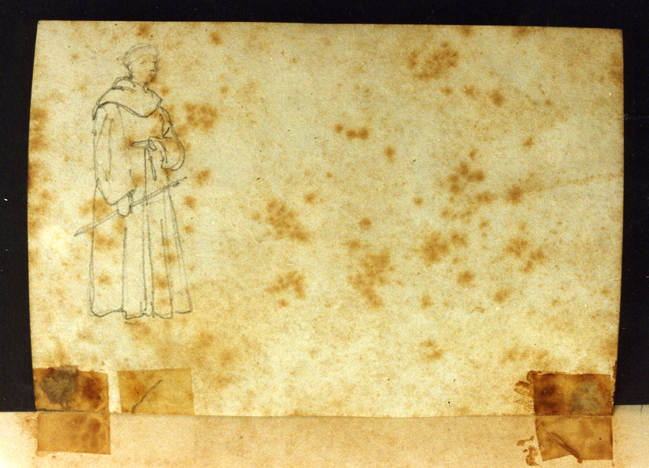 studio di monaco (disegno) di Marstrand Vilhelm Nicolai (sec. XIX)