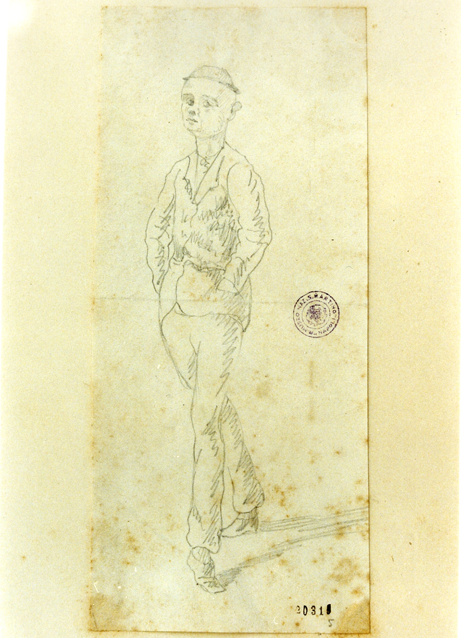 caricatura maschile (disegno) di Zeuthen Christian Olavius (sec. XIX)