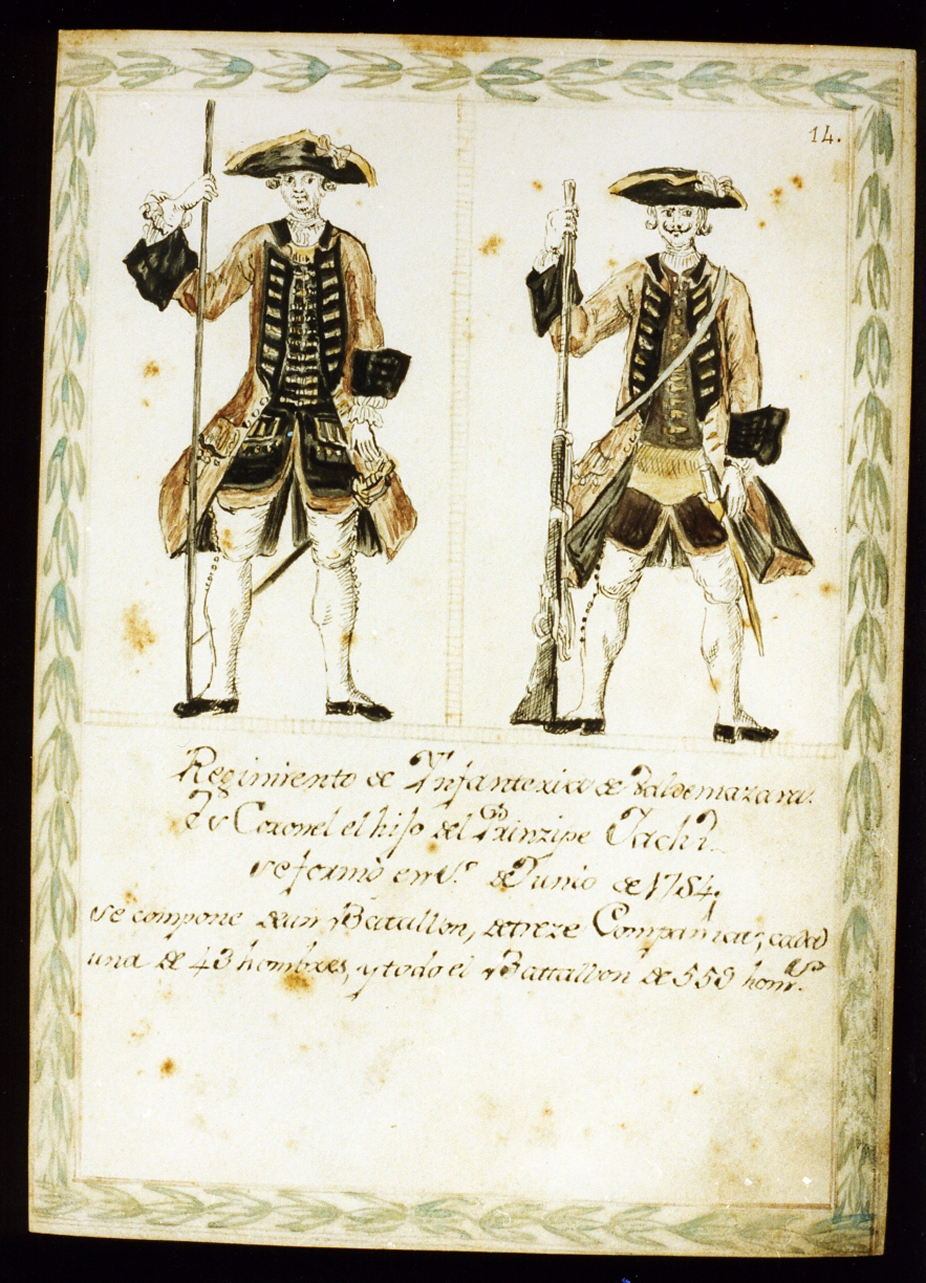 uniformi militari dell'esercito borbonico (disegno) di Toma Gustavo (sec. XIX)