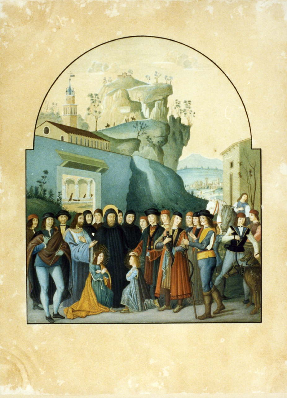episodio della vita di San Benedetto (disegno) di Mastracchio Michele (metà sec. XIX)